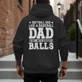 Vintage Softball Dad Like A Baseball Dad Fathers Day Men's Hoodie Back Print Vintage Softball Dad Like A Baseball Dad Fathers Day Men's Hoodie Back Print