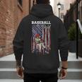 Vintage USA Flag Baseball Player Proud Baseball Dad Men's Hoodie Back Print Vintage USA Flag Baseball Player Proud Baseball Dad Men's Hoodie Back Print