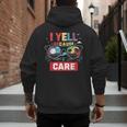 I Yell Because I Care Baseball Dad Father's Day Boys Summer Men's Hoodie Back Print I Yell Because I Care Baseball Dad Father's Day Boys Summer Men's Hoodie Back Print