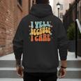 I Yell Because I Care Baseball Dad Men's Hoodie Back Print I Yell Because I Care Baseball Dad Men's Hoodie Back Print