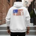 Baseball Coach Baseball Dad American Flag Premium Men's Hoodie Back Print Baseball Coach Baseball Dad American Flag Premium Men's Hoodie Back Print