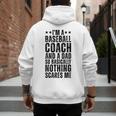 Baseball Coach And A Dad So Basically Baseball Dad Men's Hoodie Back Print