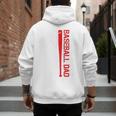 Baseball Dad Baseball American US Flag Baseball Sport Team Premium Men's Hoodie Back Print