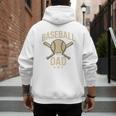 Baseball Dad Crossed Bats Cool Sports Fan Vintage Premium Men's Hoodie Back Print