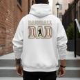 Baseball Dad Distressed Bold Stitch Graphic Sports Father Premium Men's Hoodie Back Print Baseball Dad Distressed Bold Stitch Graphic Sports Father Premium Men's Hoodie Back Print