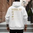 Baseball Dad Drive Pay Clap Repeat Father's Day Premium Men's Hoodie Back Print