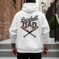 Baseball Dad For Father's Day Game Day Celebration Men's Hoodie Back Print