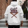 Baseball Dad Fathers Day Game Day Toddler Kids Sport Lovers Men's Hoodie Back Print