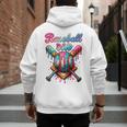 Baseball Dad Game Day Vibes Ice Cream Drip Baseball Daddy Men's Hoodie Back Print