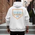 Baseball Dad Ice Cream Drip Home Plate Cool Fathers Day Premium Men's Hoodie Back Print Baseball Dad Ice Cream Drip Home Plate Cool Fathers Day Premium Men's Hoodie Back Print