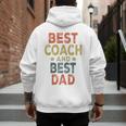 Baseball Dad For Men Vintage Best Coach And Best Dad Men's Hoodie Back Print Baseball Dad For Men Vintage Best Coach And Best Dad Men's Hoodie Back Print