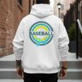 Baseball Dad With Modern Baseball Circles Premium Tri-Blend Men's Hoodie Back Print Baseball Dad With Modern Baseball Circles Premium Tri-Blend Men's Hoodie Back Print