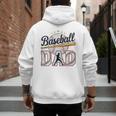 Baseball Dad Player Cool Retro Sports Fan Father's Day Premium Tri-Blend Men's Hoodie Back Print