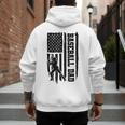 Baseball Dad Retro American USA Flag Baseball Father's Day Men's Hoodie Back Print Baseball Dad Retro American USA Flag Baseball Father's Day Men's Hoodie Back Print