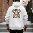 Baseball Dad Sports With Bats And Ball Graphic Premium Men's Hoodie Back Print Baseball Dad Sports With Bats And Ball Graphic Premium Men's Hoodie Back Print