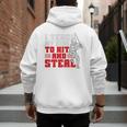 Baseball Dad Teach Kids Hit And Steal Softball Game Premium Tri-Blend Men's Hoodie Back Print Baseball Dad Teach Kids Hit And Steal Softball Game Premium Tri-Blend Men's Hoodie Back Print