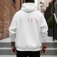 Baseball Player Dad Father's Day Number One Baseball Dad Premium Men's Hoodie Back Print