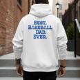 Best Baseball Dad Men's Hoodie Back Print