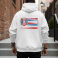 Best Dad Coach Ever Baseball Dad American Flag 4th Of July Premium Men's Hoodie Back Print
