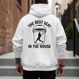 The Best Seat In The House Bucket Dad Baseball Dad Premium Men's Hoodie Back Print The Best Seat In The House Bucket Dad Baseball Dad Premium Men's Hoodie Back Print