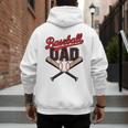 Father's Day Baseball Dad Daddy Vintage Game Day Boys Kids Men's Hoodie Back Print