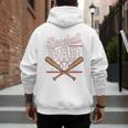 Game Day Baseball Dad Vintage Daddy Father's Day Boys Kids Men's Hoodie Back Print Game Day Baseball Dad Vintage Daddy Father's Day Boys Kids Men's Hoodie Back Print
