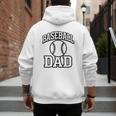 Minimalist Baseball Dad Men's Hoodie Back Print Minimalist Baseball Dad Men's Hoodie Back Print