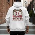 Retro Baseball Dad Leopard Proud Ball Dad Men's Hoodie Back Print Retro Baseball Dad Leopard Proud Ball Dad Men's Hoodie Back Print