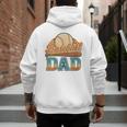 Retro Vintage Baseball Dad Summer Sports Lover Fathers Day Men's Hoodie Back Print