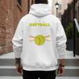 Softball Dad Just Like A Baseball Dad Player Premium Men's Hoodie Back Print Softball Dad Just Like A Baseball Dad Player Premium Men's Hoodie Back Print