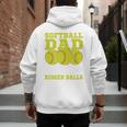Softball Dad Just Like A Baseball Dad Team Premium Men's Hoodie Back Print Softball Dad Just Like A Baseball Dad Team Premium Men's Hoodie Back Print