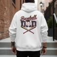 Vintage Baseball Dad For Game Day Father's Day Toddler Kids Men's Hoodie Back Print
