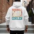 Vintage Baseball Dad Like a Regular Dad But Cooler Men Premium Men's Hoodie Back Print