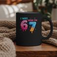 I Was 6 Now I'm 7 Meme Six Seven Baseball 7th Birthday Graphic Print Coffee Mug