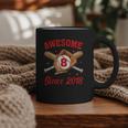 8 Year Old Boys Awesome Since 2018 Baseball Birthday Graphic Print Coffee Mug 8 Year Old Boys Awesome Since 2018 Baseball Birthday Graphic Print Coffee Mug