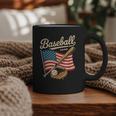 American Flag Baseball Player Bat Fan Catcher Pitcher USA Graphic Print Coffee Mug American Flag Baseball Player Bat Fan Catcher Pitcher USA Graphic Print Coffee Mug