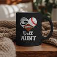 Ball Aunt Heart Football Baseball Hockey Game Day Graphic Print Coffee Mug
