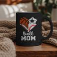 Ball Mom Heart Soccer Basketball Baseball Football Mom Graphic Print Coffee Mug