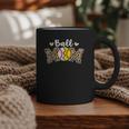 Ball Mom Leopard Baseball Softball Player Mom Graphic Print Coffee Mug Ball Mom Leopard Baseball Softball Player Mom Graphic Print Coffee Mug