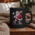 Baseball Christmas Santa Claus Batter Baseball Drip Graphic Print Coffee Mug