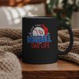 Baseball Dad Life Happy Fathers Day Dad Daddy Baseball Lover Graphic Print Coffee Mug