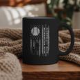 Baseball Dad Silhouette Bat Flag Stars Graphic Print Coffee Mug