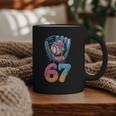 Baseball Drip Number 67 Player 67th Birthday Ice Cream 67 Graphic Print Coffee Mug