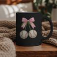 Baseball Girls Women Coquette Pink Bow Baseball Graphic Print Coffee Mug Baseball Girls Women Coquette Pink Bow Baseball Graphic Print Coffee Mug