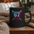 Baseball Ice Cream Drip Number 67 Player 67th Birthday 67 Graphic Print Coffee Mug