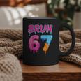 Baseball Ice Cream Drip Number 67 Player Or 67th Birthday Graphic Print Coffee Mug