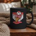 Baseball Ice Cream Drip Baseball Strawberry For Youth Red Graphic Print Coffee Mug