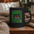 Baseball Mom Traits For Great Mothers Grey And Green Graphic Print Coffee Mug