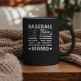 Baseball Momo Mom USA Flag 4th Of July Graphic Print Coffee Mug
