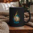Baseball Splash Team Player For Kids Men Women Graphic Print Coffee Mug